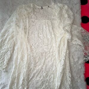 White floral cardigan for summer time
